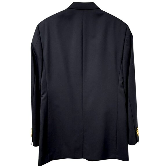 BROOKS BROTHERS 346 Mens Wool Blazer 38R Navy Gold Buttons Sport Coat Preppy - Picture 3 of 14